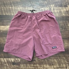 Patagonia Men's Baggies Purple Mauve Nylon Lined Swim Trunks Outdoor Shorts M