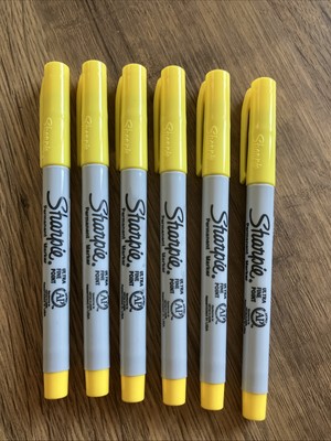 Sharpie Ultra Fine YELLOW Permanent Markers, Ultra Fine Tip(PKT  MARKERS) UK