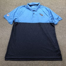 Tennessee Titans Polo Shirt Mens XL Blue NFL Football Nike Dri Fit On Field