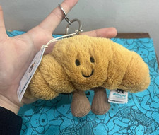 Jellycat Amuseables Croissant Plush Bag Charm Keychain Soft Collectible Toy
