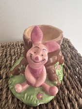 Disney Winnie the Pooh Ceramic Egg Cup Just Piglet Design - Small Chips