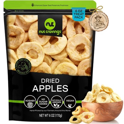 NUT CRAVINGS - Dried Apple Rings Slices, No Sugar Added - Chewy Soft Texture ...
