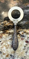 Antique Sterling Silver Marked Sterling Baby Rattle Teether c. 1910-1930