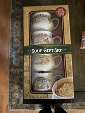 Caraway Naturals Soup Gift Set 4 Bowl Tomato Chicken Potato Vegetable Soup