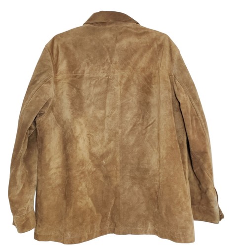 Vintage Gap Men's XXL Suede Leather Jacket Trucker Sherpa Western Heavyweight ** - Picture 2 of 15