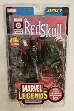 TOY BIZ MARVEL LEGENDS SERIES V 5 RED SKULL with COMIC BOOK AND WALL DISPLAY
