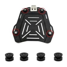 Almohadilla de buje con tornillos para la mayoría de los portaequipajes de motocicleta 4 piezas