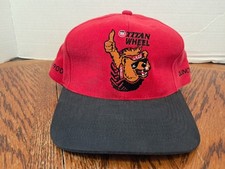 Vintage Titan ISO 9001 Wheels Made In Usa Men's Hat Quincy IL Red And Black