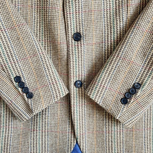 Reid & Taylor Scotland Wool Tweed Blazer Size 42R Houndstooth Sport Coat Jacket - Picture 12 of 24