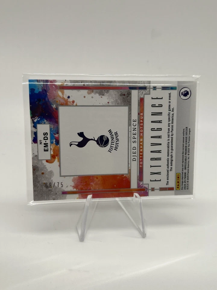 Djed Spence 2024-25 Panini Impeccable EPL Extravagance Patch Auto 69/75 #EM-DS - Image 2 of 3