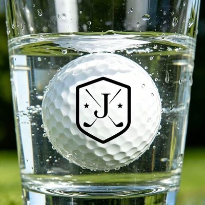 Personalized Golf Ball Monogram Letter A-Z Crossed Clubs Shield  Golfer Gift