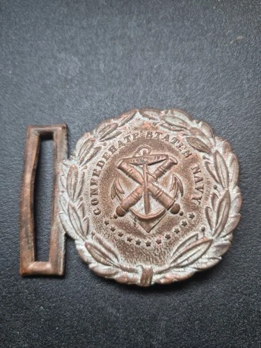 Original C.S. Navy Civil War Buckle Tongue Isaac Campbell &Co Stamped On Reverse