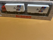 Albedo LKW Thyssen Spedition 1:87 H0 Wechsel Conteiner OVP NEU Modellauto