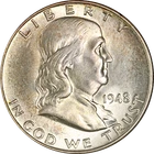 1948-P Franklin Half Dollar - Full Bell Lines