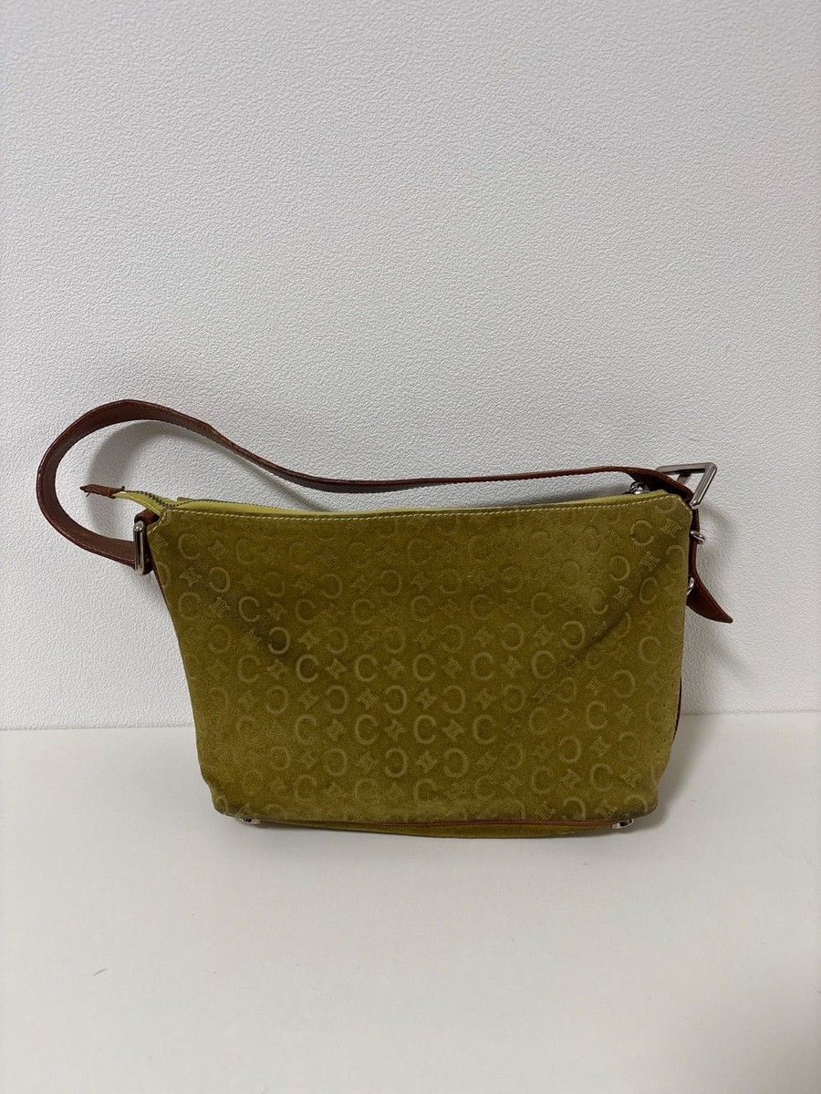 バッグ CELINE C MACADAM SUEDE ONE SHOULDER BAG Céline Celine Brown C Macadam Suede Shoulder Bag Dark brown
