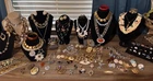 Huge Vintage to Now Gold Tone Mixed Jewelry Lot Some Signed Trifari,Monet,German