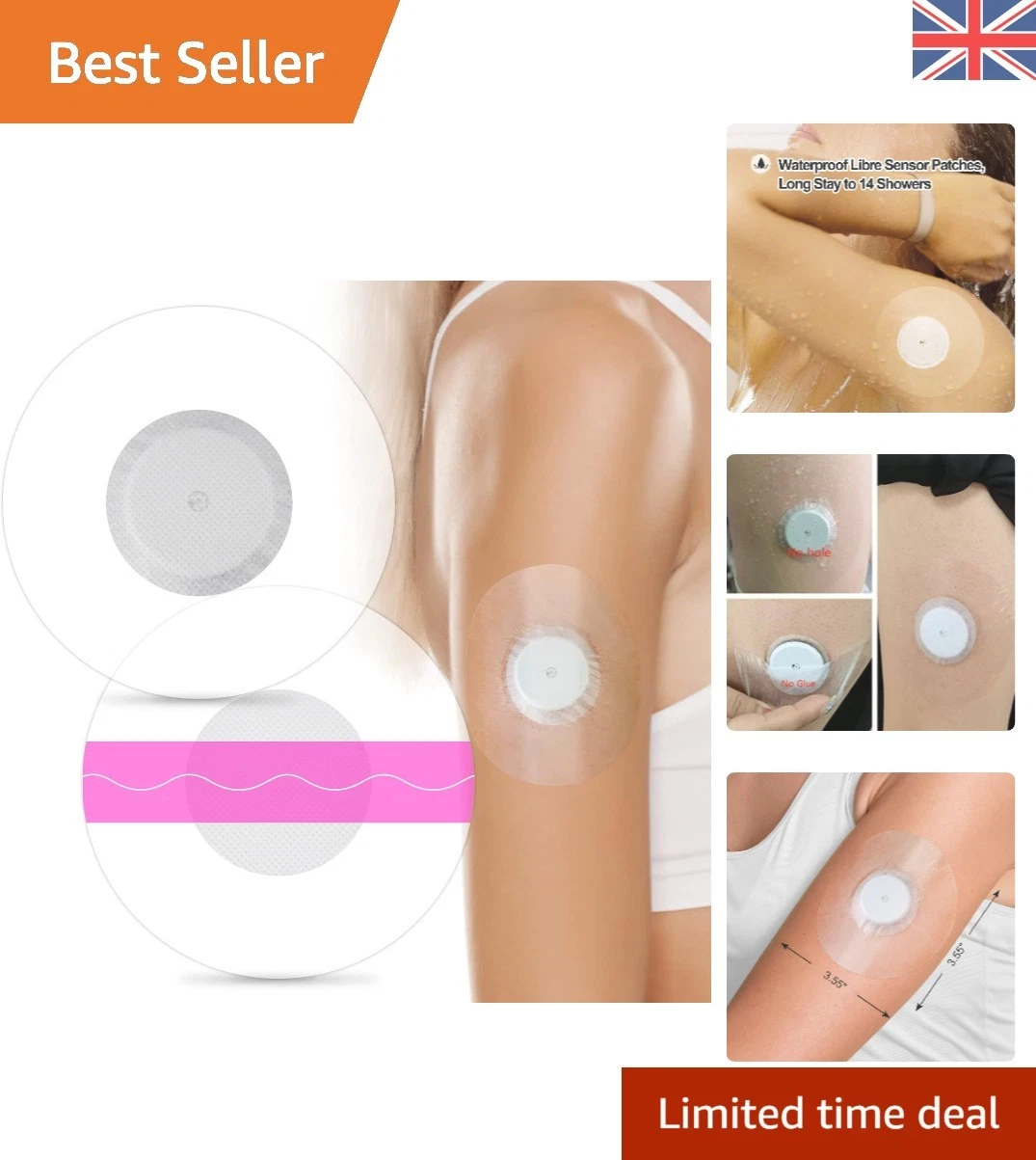 Freestyle Libre 2 Plus Sensor Covers 40Pack Waterproof & Breathable Patches f...
