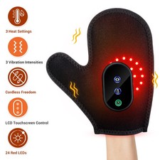 Electric Hand Massager 3 Heat Levels 3 Vibration Modes Red Light for Hand Palm