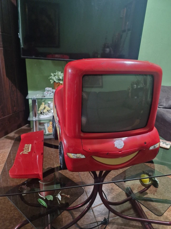 Disney Pixar Cars Lightning McQueen Color 13” CRT TV Working Very Bright CRT - Image 2 of 4