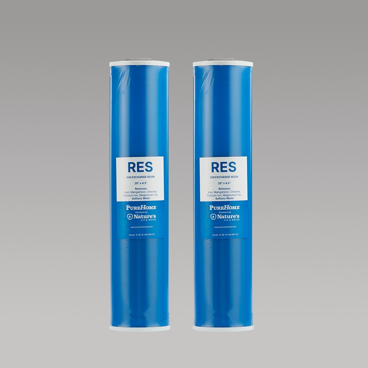 20" x 4.5" Big Blue RES Ion Exchange Resin Whole-House Water Filter Softener