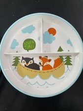 2 Kids Outdoor Themed Eating Plates Picnic BBQ Camping Durable 7 Inch