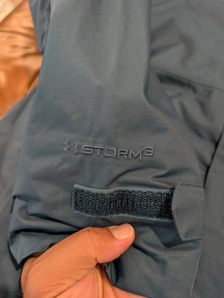 男式 Under Armour Coldgear Storm3 Reactor Claimjumper 夹克蓝色 1280818 小号 — 第 2/4 张图片