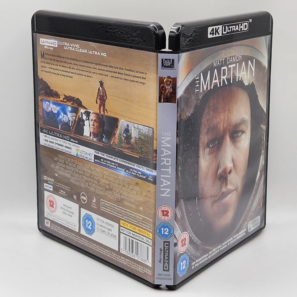 The Martian (2015) - Matt Damon - 4K Ultra HD Blu Ray - VGC, Free Postage - Image 2 of 4