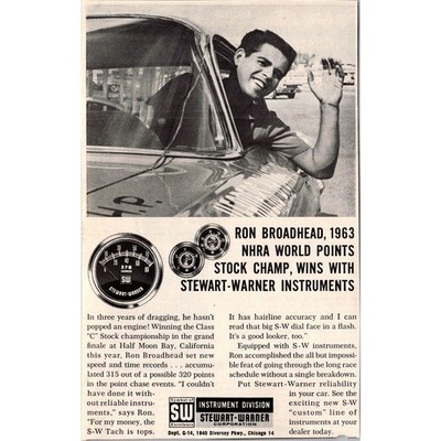 Stewart-Warner Corporation Instrument Division Chicago 1964 Magazine Ad SAH1-3