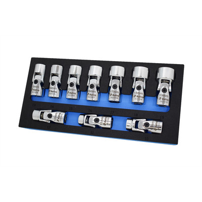 10pc 3/8 '' Drive Flex Buchse Set - 6 Punkt - Metrisch Astro Pneumatic 74310