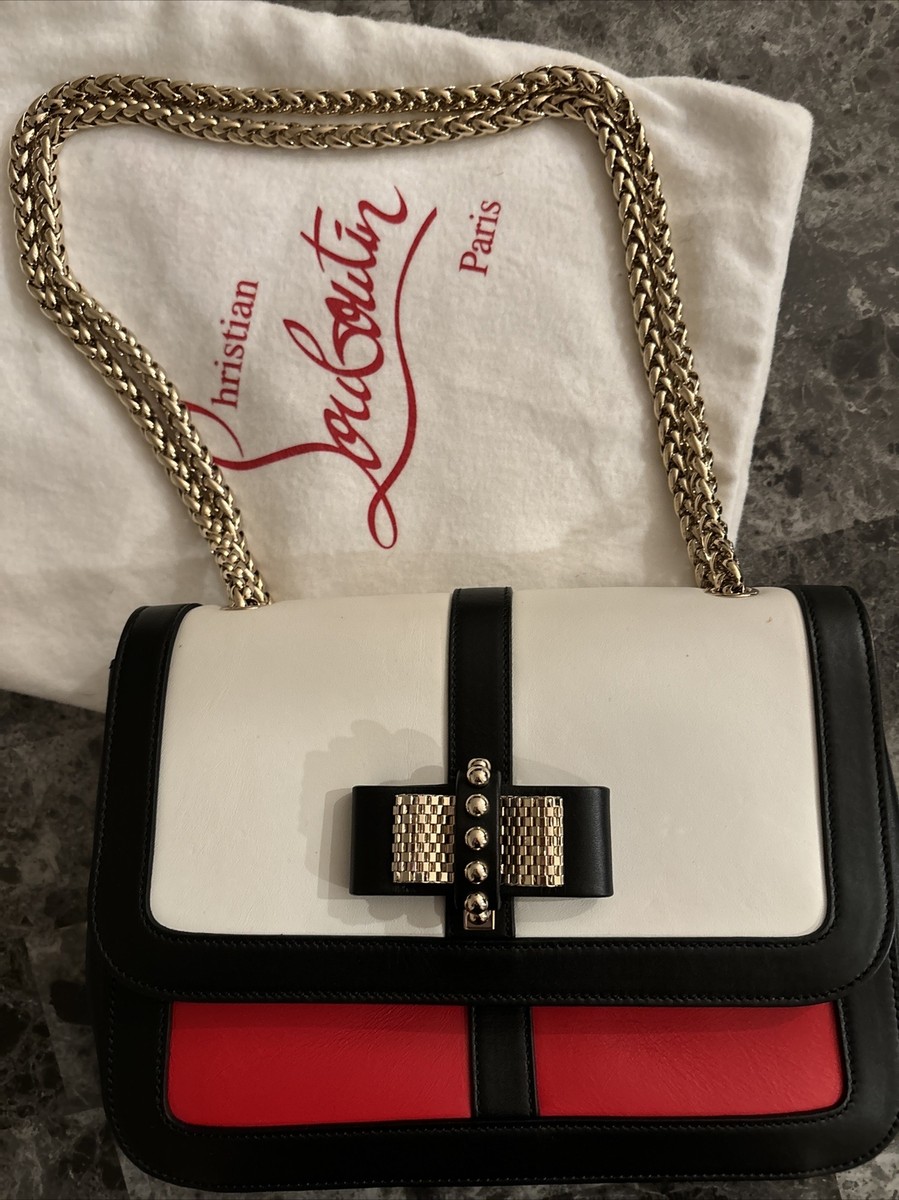 CHRISTIAN LOUBOUTINRed/Black/White Leather Sweet Charity Bag | eBay