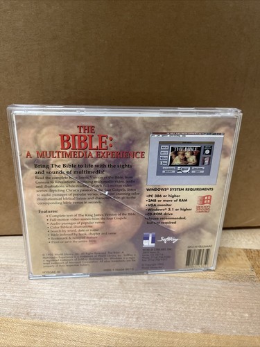 The Bible A Multimedia Experience PC CD-Rom For Win 3.1/95.98 World Library A24 - Afbeelding 5 van 9