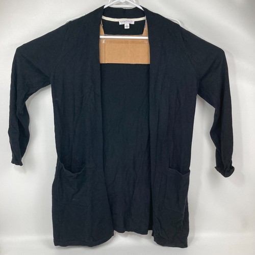 Isaac Mizrahi Live! Essentials Strickjacke vorne offen schwarz Med. A287097 - Bild 1 von 9