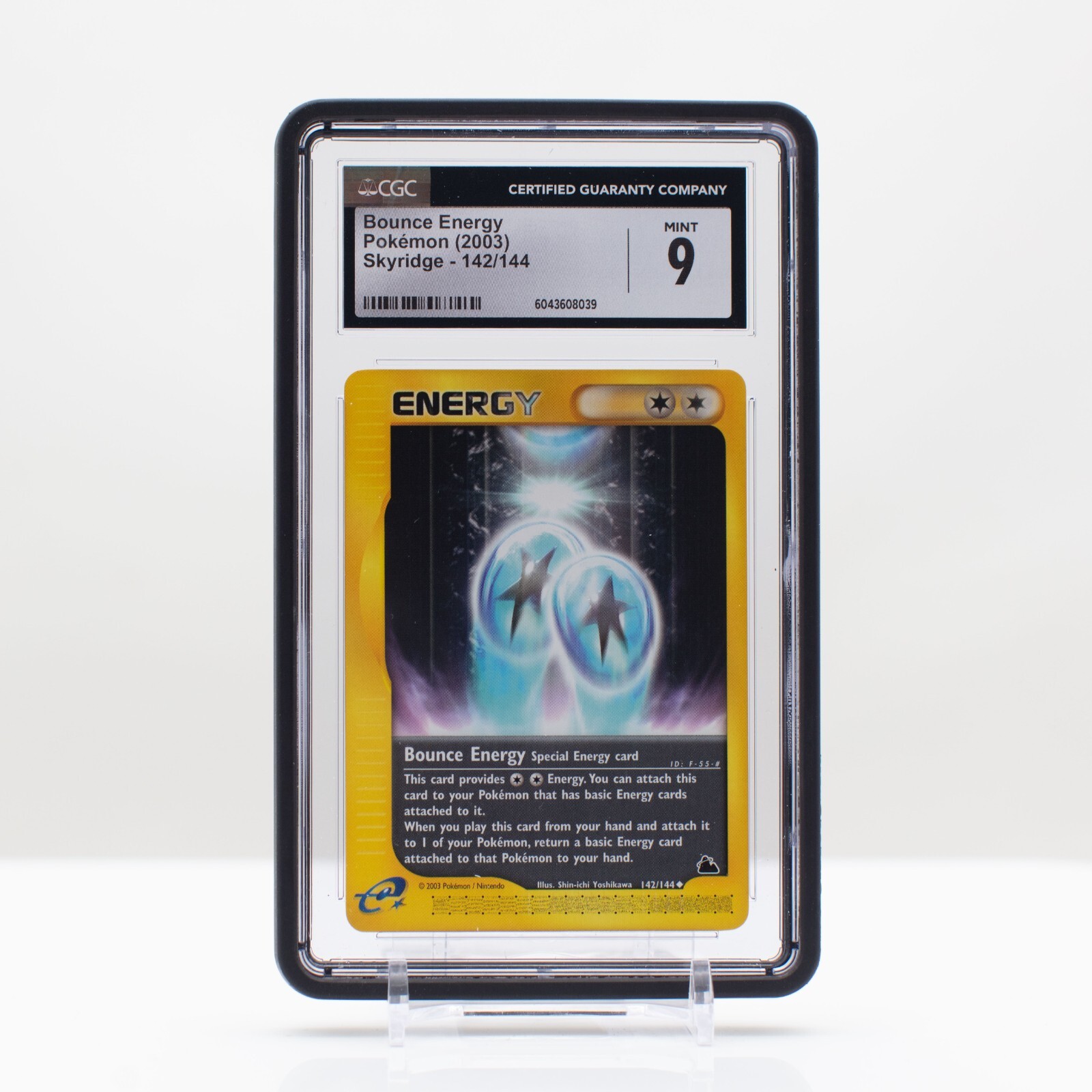 Pokemon Bounce Energy Non-holo #142 Skyridge 2003 - CGC 9 Mint
