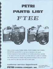Petri FTEE Illustrated Parts List with Exploded Views for Repair Reprint
