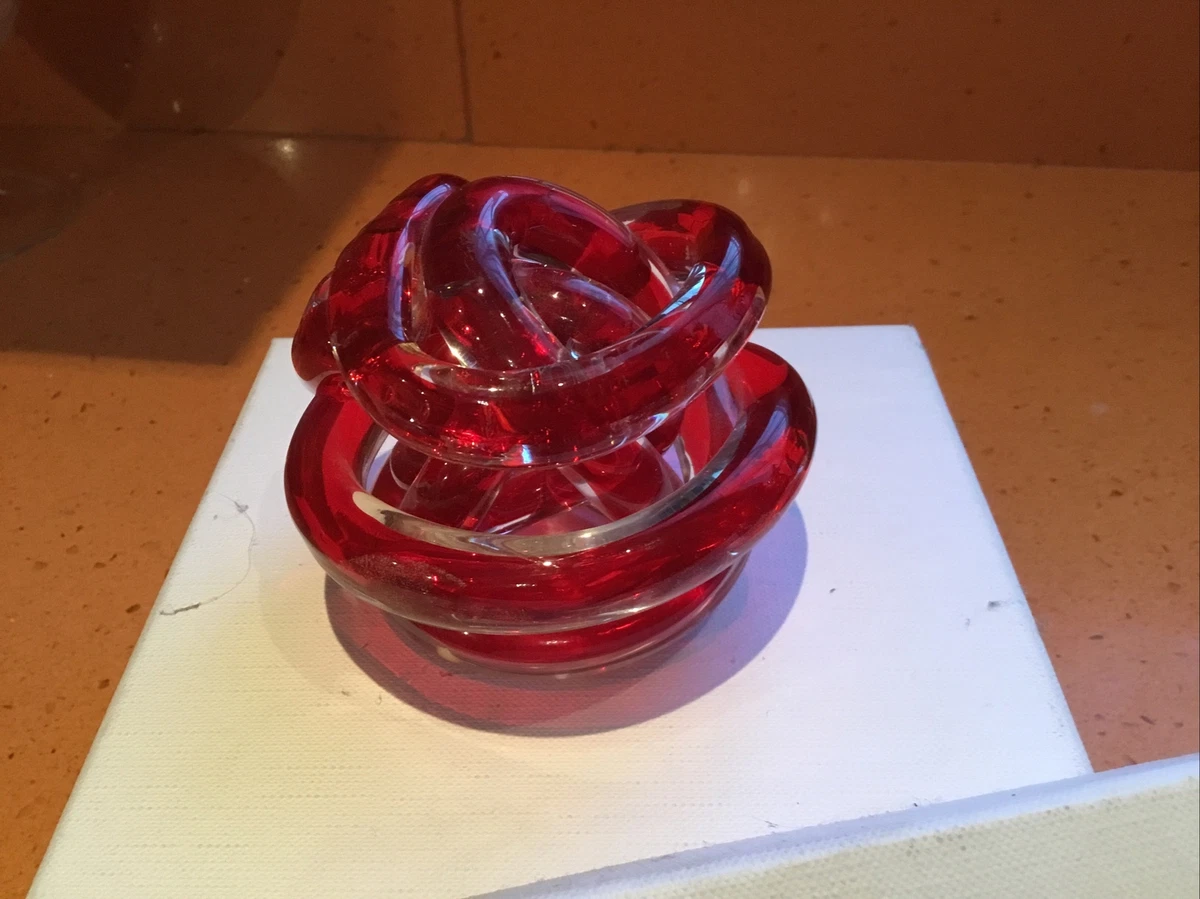 Bomboniera Nodo Dell'Amore In Vetro Colorato - Rosso, Le Gemme Di Venezia