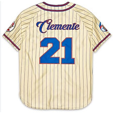 Vintage 1964 Clemente #21 San Juan Baseball Jersey Custom Name Beige