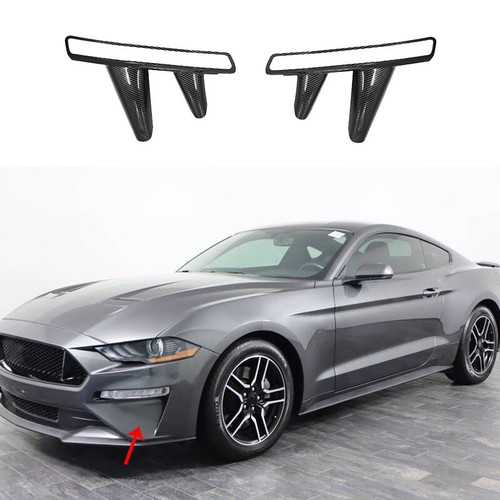 Lámpara antiniebla delantera de fibra de carbono borde 2 piezas apta para Ford Mustang 2018-2021 - Imagen 6 de 10