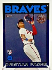 2021 Topps Cristian Pache 1986 Topps #86B-30 35th Anniversary Rookie RC Blue