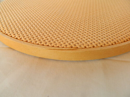 2 Wood Rattan cane wicker insert panel embroidery hoops 10 1/2" - Picture 9 of 9