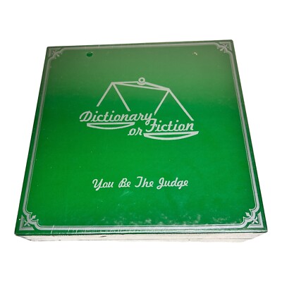 Vtg The Game Dictionary or Fiction You be the Judge Board 1986 NEW Factoy Sealed