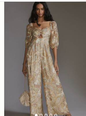 Size XS Anthropologie Ranna Gill Cutout Jumpsuit NWOT