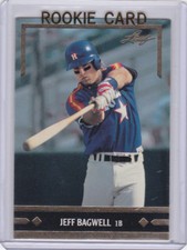 JEFF BAGWELL RC Gold Leaf ROOKIE CARD Houston Astros Baseball 1991 INSERT LE