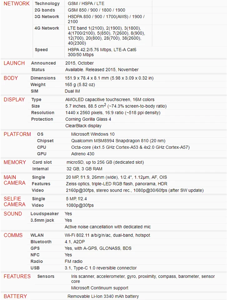 Unlocked Microsoft Lumia 950 XL Windows OS 4G LTE 32GB 3GB RAM 5.7" Smartphone - Image 3 of 4