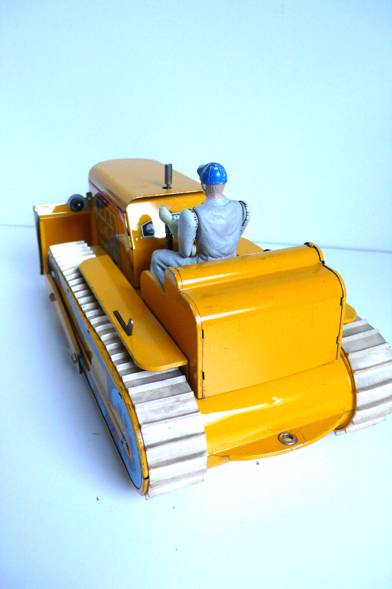 JOUSTRA BULLDOZER ÉLECTRIQUE TÔLE Longueur 32 cm Des Années