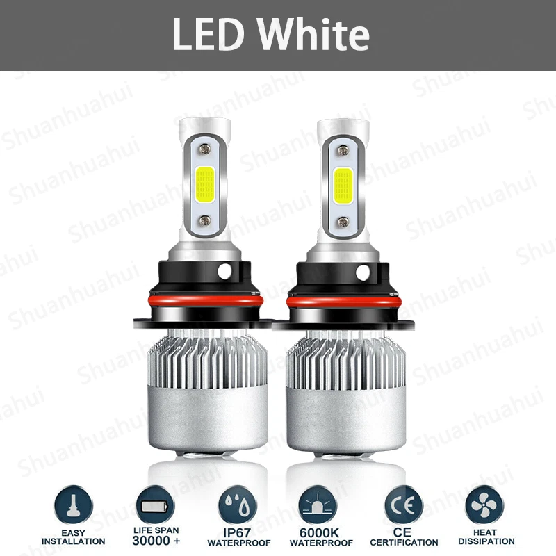 Para LINCOLN Town Car 1990-2002 - 2x 9007 HB5 8000K Bombilla LED Luz Alta/Baja Foto 2 de 4