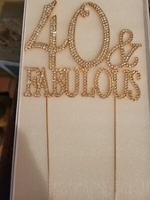 40 and Fabulous Items,  Cake Topper, Tiara, Sash, table topper, Mug