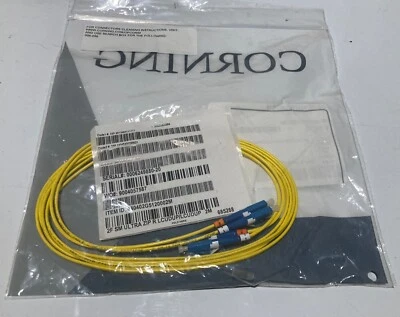 New Corning Fiber Optic Cable Assembly 2F SM Ultra Zip R LCUDUP/LUCDUP 2M - Image 1 of 4