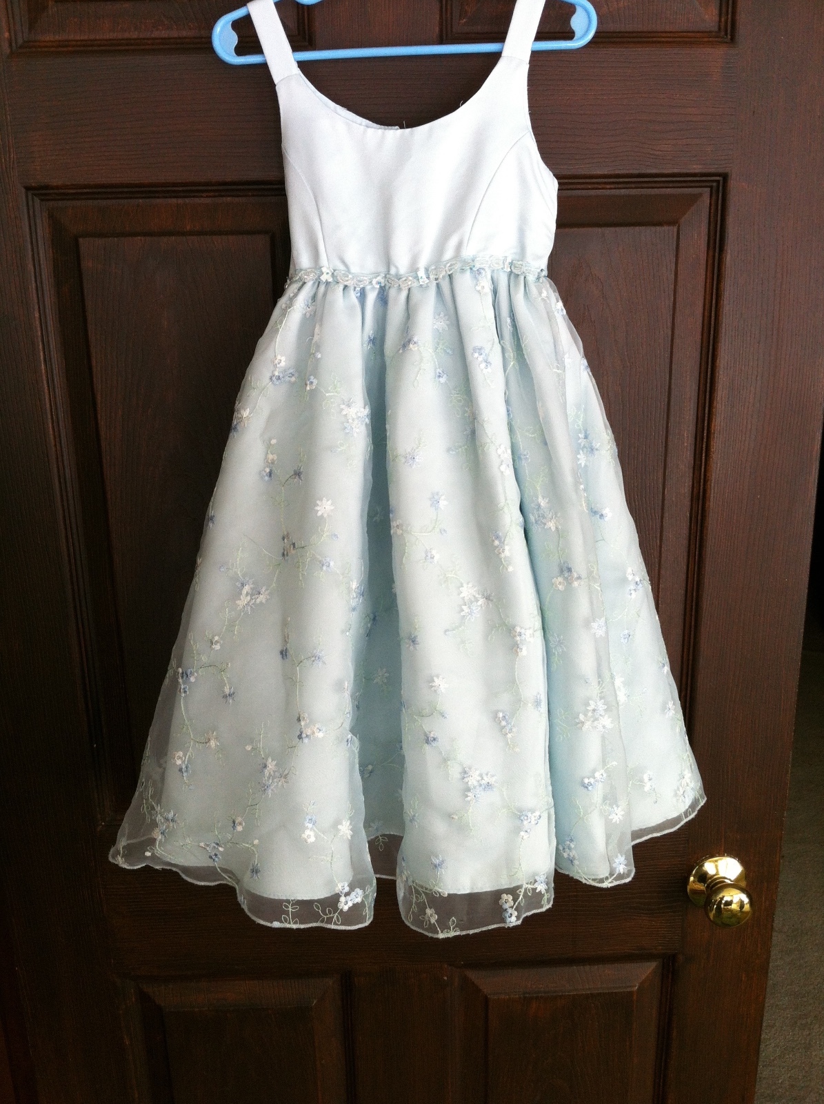 LITTLE GIRLS LIGHT BABY BLUE SPECIAL OCCASION DRESS WEDDING PARTY JANE