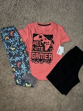   New Nwt sonoma Boys Size 5/6 3 Piece Pajamas Gamer
