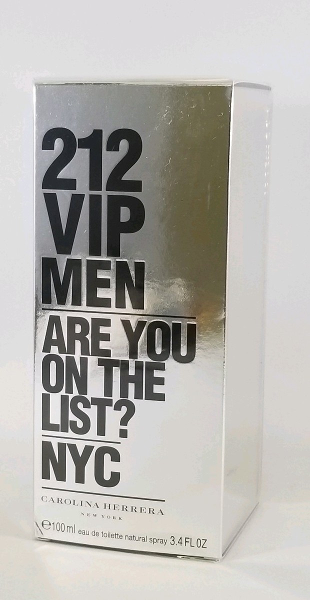 212 VIP MEN Carolina Herrera 100ml 3.4 Oz Eau de Toilette Spray